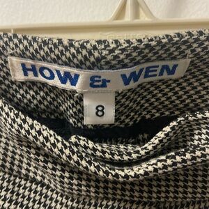 How & Wen vintage houndstooth pants size 8